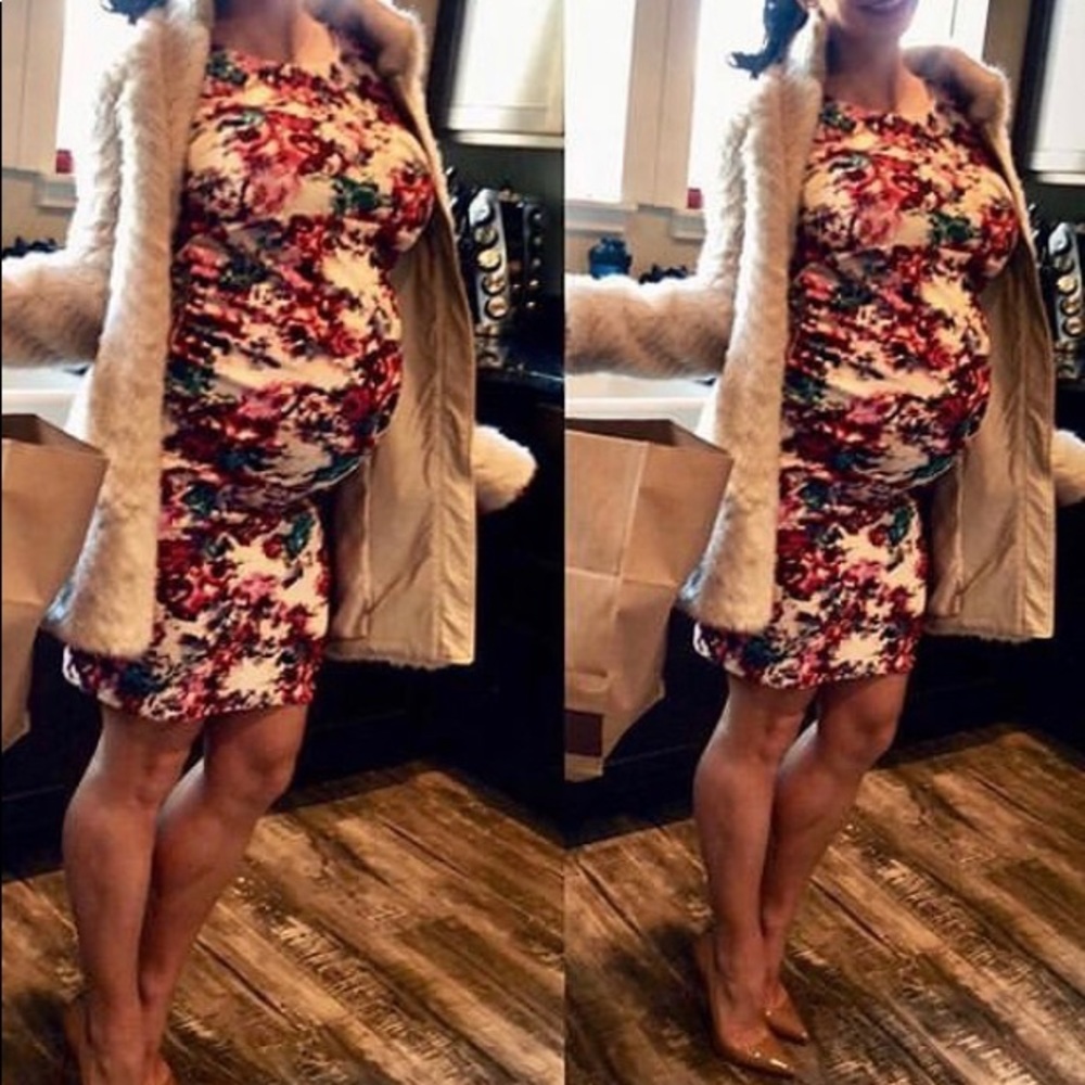 Pink blush maternity dress